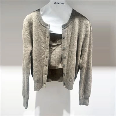 Oříznuté Top A Cardigan Set